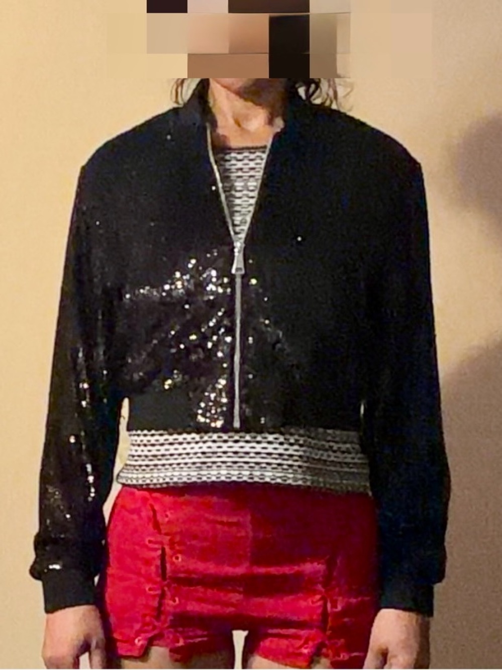 EXPRESS Black Sequin Blazer Jacket